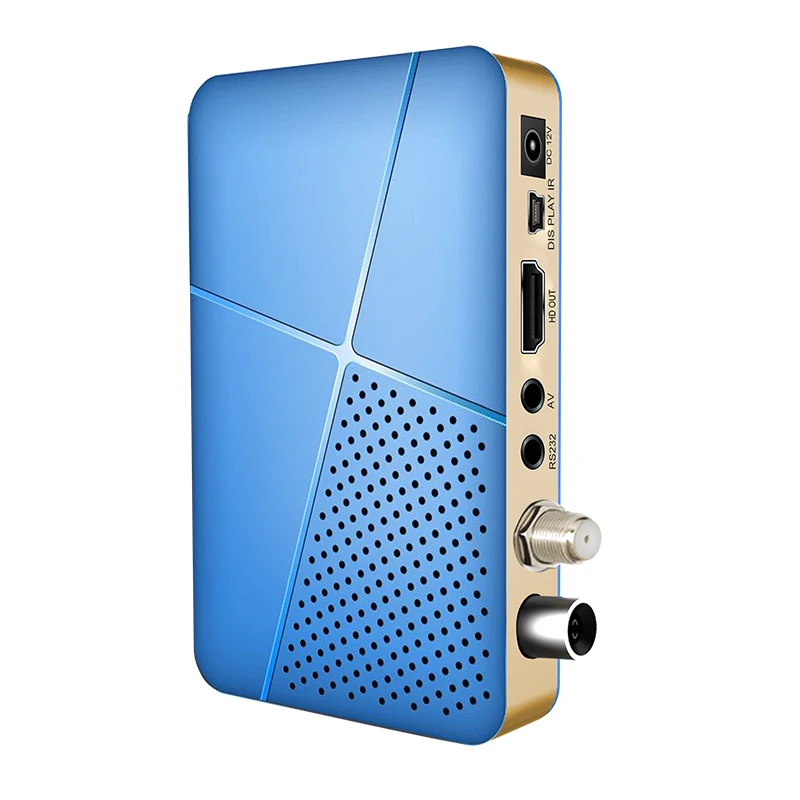 Mini Combo DVB T2+S2 TV Receiver Double Tuner Full HD FTA PVR Multi Channels