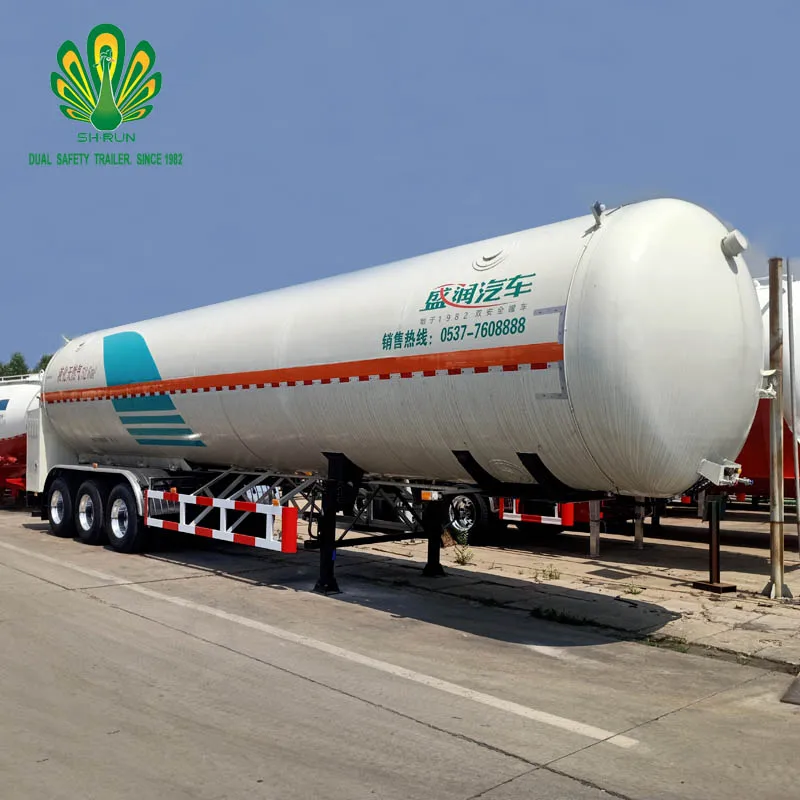 China Manufacturer 52.6M3 Liquefied Natural Gas cryogenic LNG tank container semi trailer