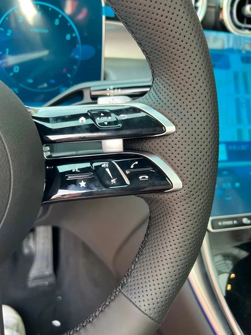 Кожаное светодиодное Рулевое колесо для Mercedes Benz C-Class C300 C200 C180 C260 C43 C63 W204 W205 A45