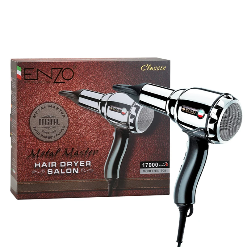 ENZO Hot Selling Metal Shell 1845w Household Quick Dry Hair Blower Dryer Machine Ac Motor Energy Saving Electric Hair Dryer