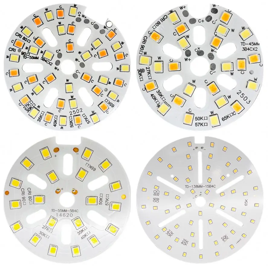 Customize lighting accessories round aluminum substraet led light pcb board bar 36v 12w 24w 60w smd 2835 3030 led module