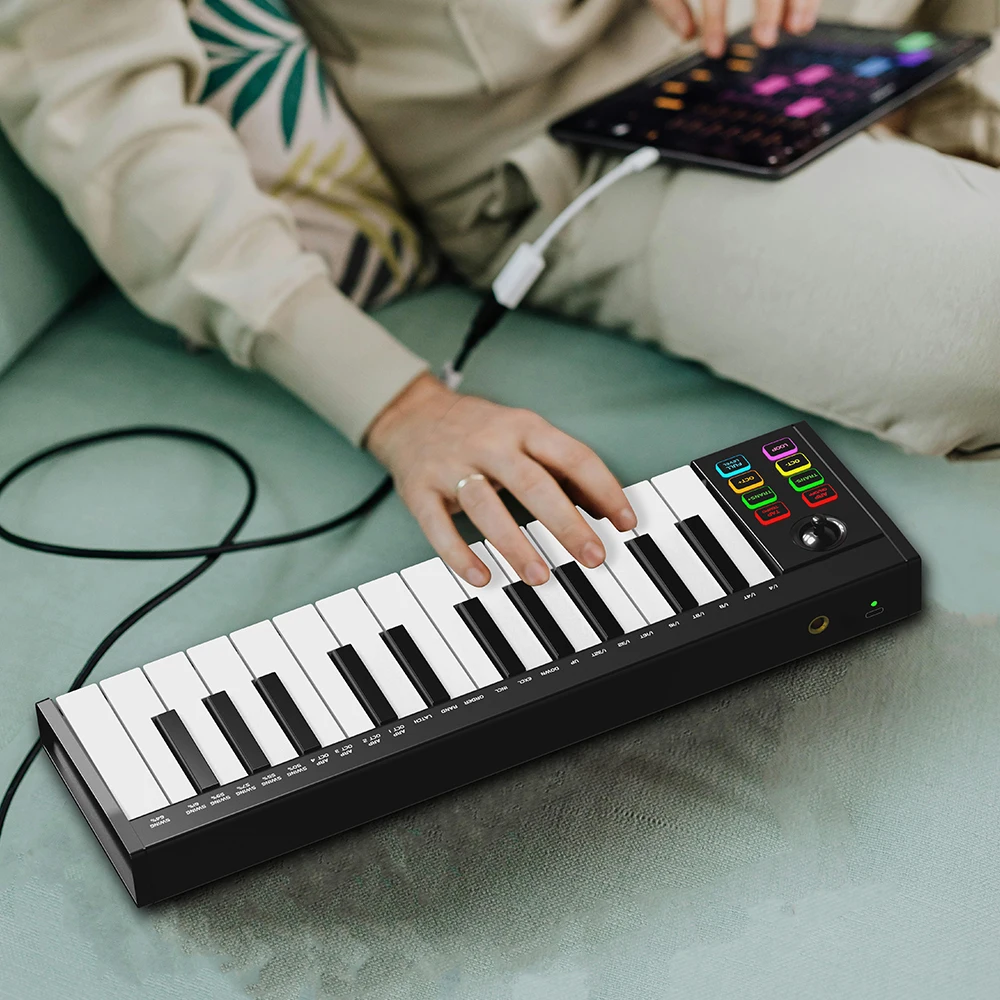 2025 promotion LED Screen 25 keys MIDI controller  electronic piano arranger Computer Music Instruments MIDI Keyboard