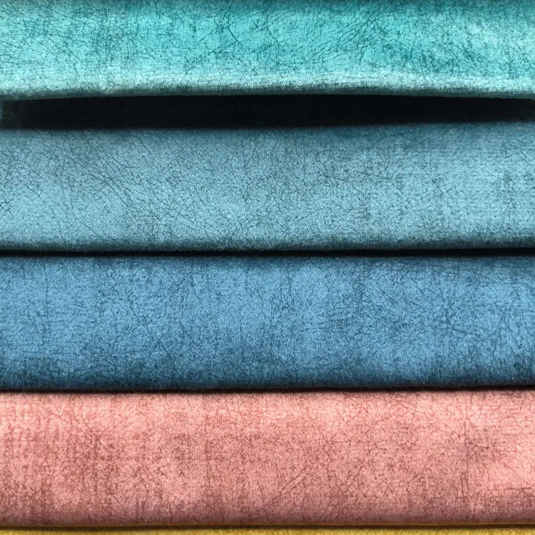 JYF-19#100Polyester Korean Velvet Fabric Holland  Crepe Velvet Fabric Sofas Furniture Living Room Sofas Sets