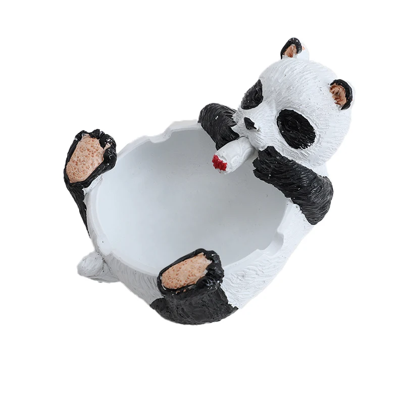 New Arrive Smoke Panda Resin Ashtray Cute Rasta Tobacco Cigarette Cigar Ashtrays for Smoking