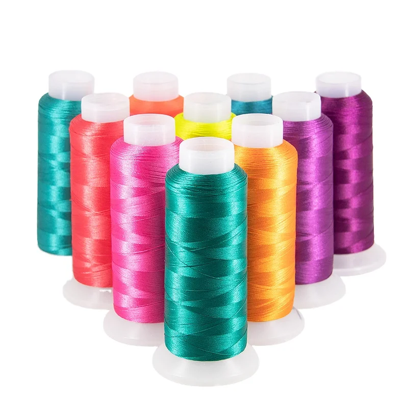 Factory supply less MOQ 120d/ 2 embroidery thread for machine
