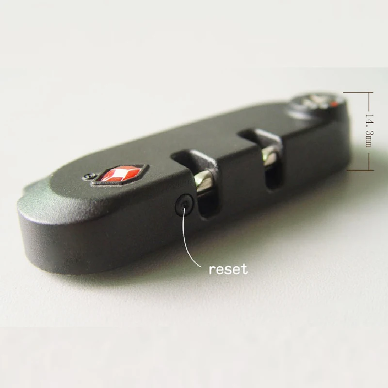 Hot Sale Plastic Security Resettable 3 Digits Dial Combination Travel Luggage Zipper Lock TSA Lock