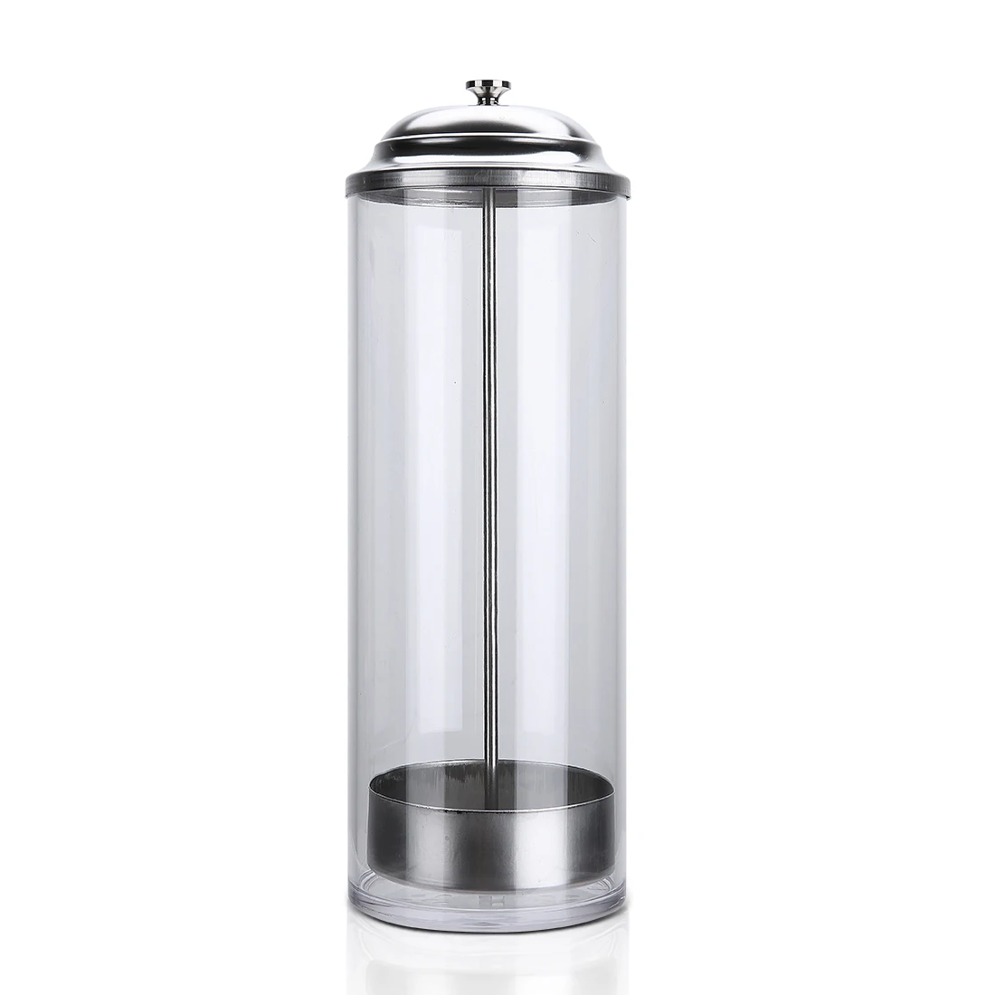 Barber Acrylic Jar with Stainless Steel Lid