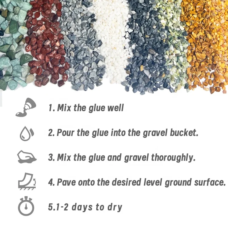 Dark Gray Light Gray Tumbled Pebble Stone Natural Cobble Epoxy Floor Resin Bound Surface Exposed Aggregate Concrete Gravel
