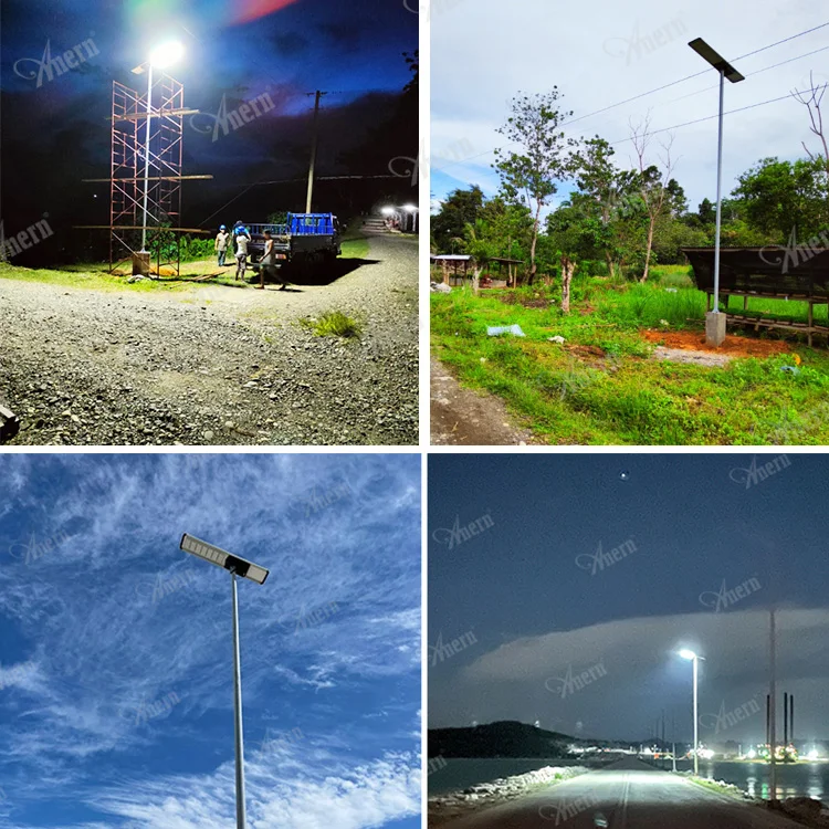 All in one outdoor 100w 150w solar street light with motion sensor