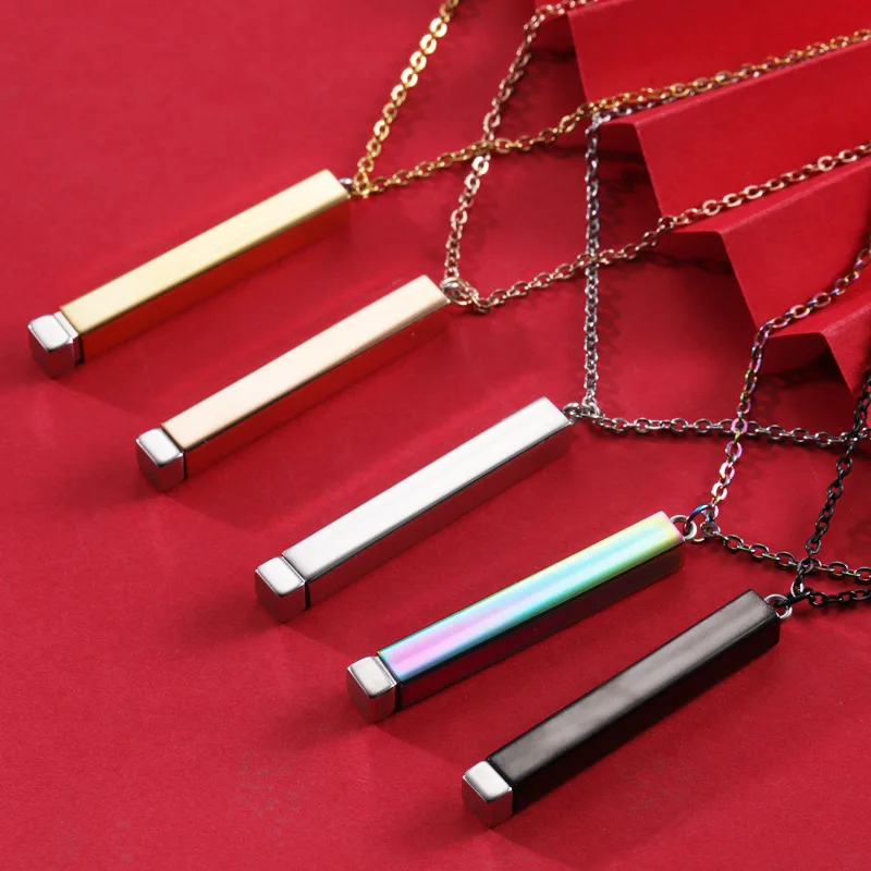 Hot Selling 45cm Polished Customizable Titanium Steel Nesting Doll Necklace Hidden Pendants Jewelry