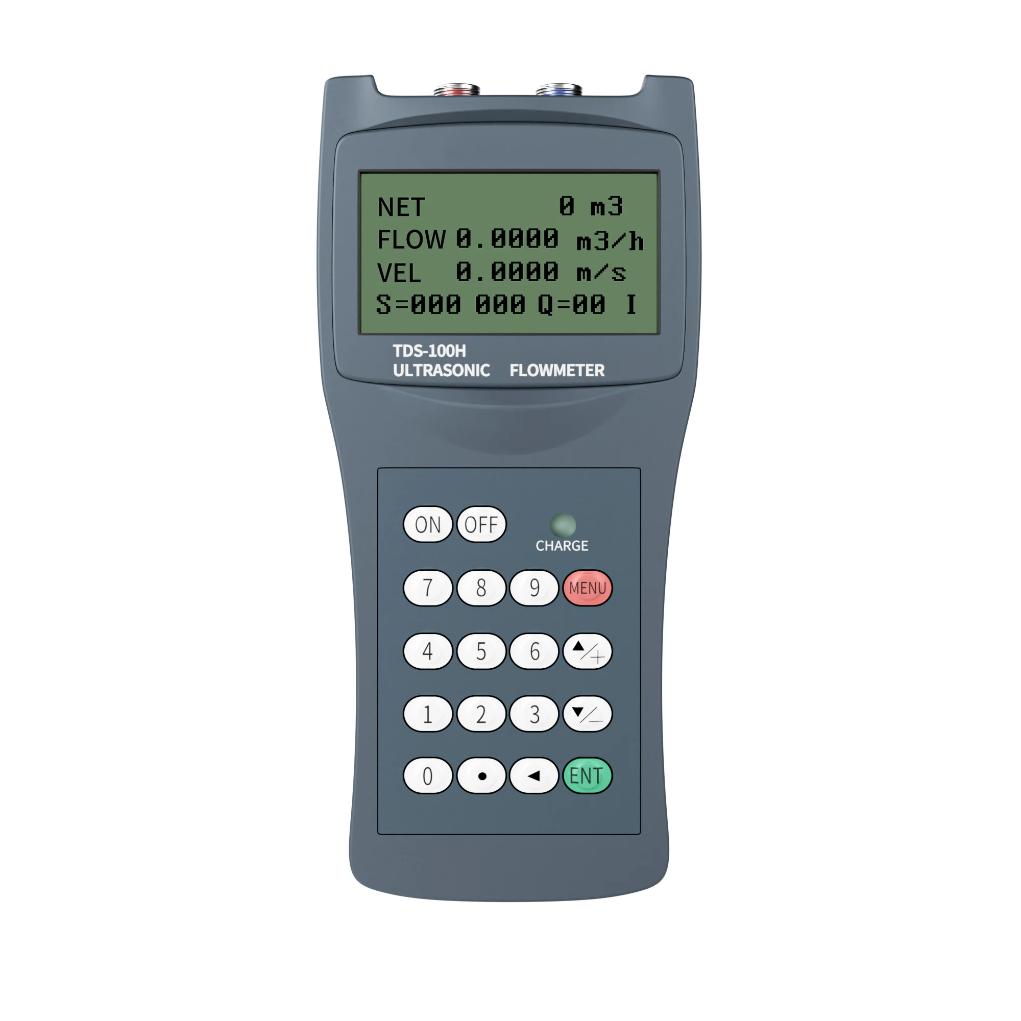 Промышленный зажим для жидкой воды 2000h Портативный на батарейках dn20 ультразвуковой расходомер воды