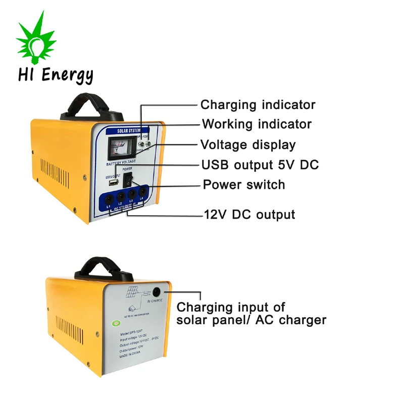 HiEnergy camping solar system kit camping solar system set portable power station solar system