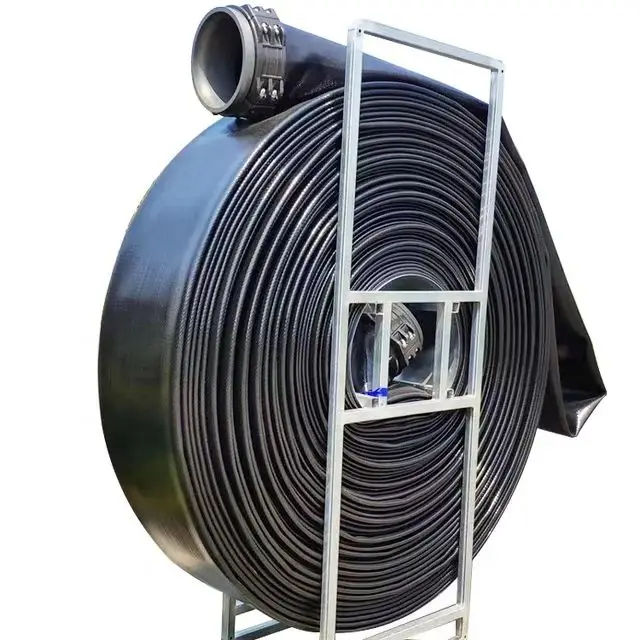 XHYXFire 6inch 8inch hot sale durable tpu pvc fire fighting truck hose gas oil foam delivery hose with nozzle