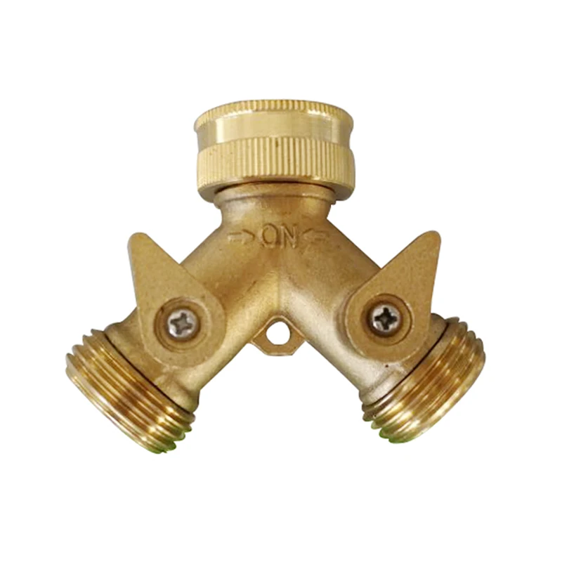 2-way solid Brass Garden Hose quick release connector