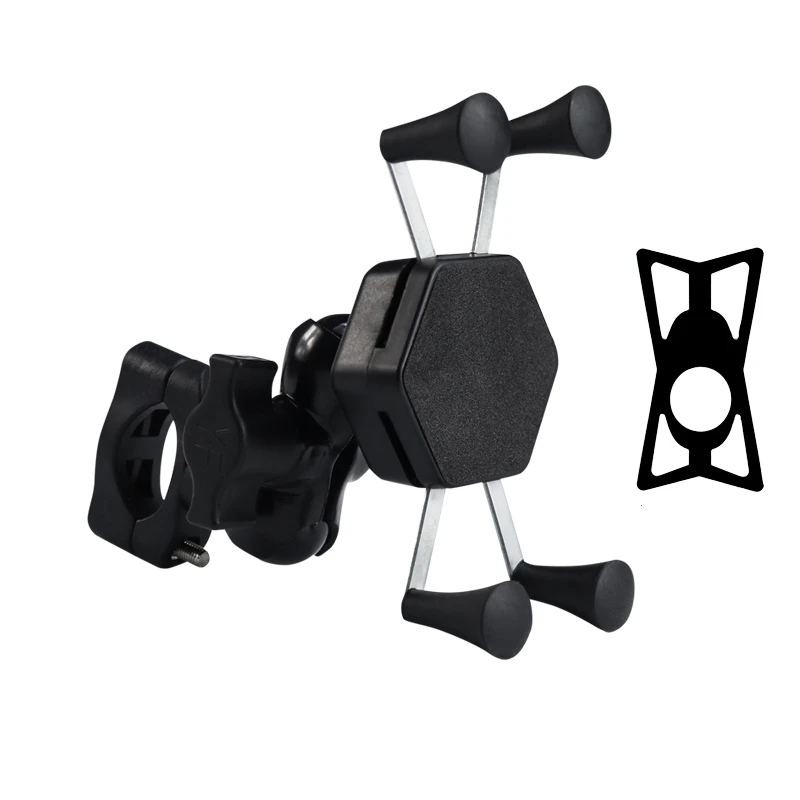 Waterproof silicone rubber band phone holder motorcycle, outdoor phone accessories holder for motorcycle