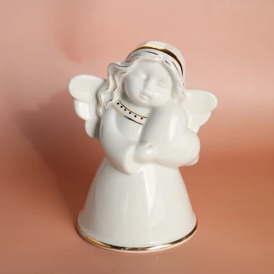 Lovely Little Porcelain Baby Angel Figurine Ceramic Angels For Home Decor