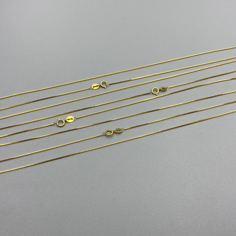 Чистый Au750 цепочка из золота, ожерелье из натурального 18K золота Цепочка с кулоном, аксессуары к ювелирным украшениям DIY, Массовая продажа продвижение женские подарок