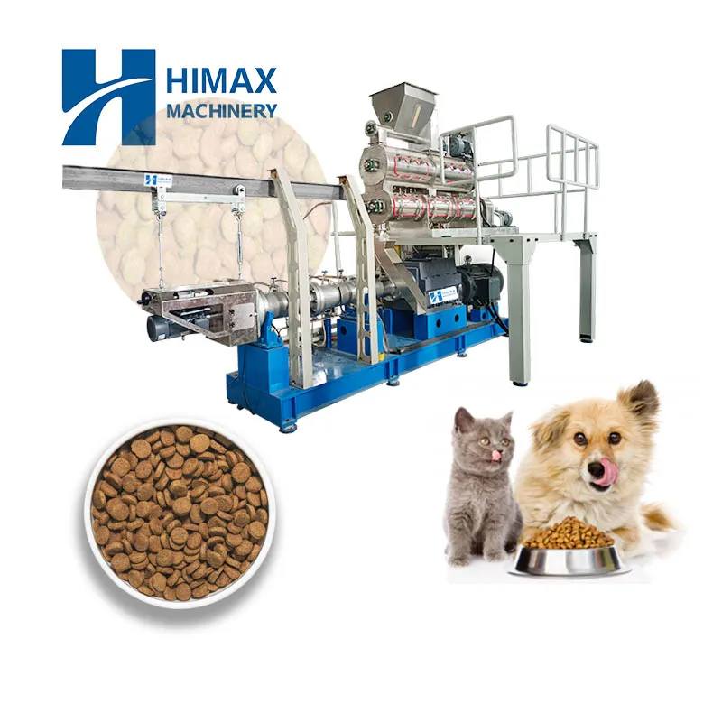 1-2T automatic canine animal feed pelletizing  pet food extruder  making machine