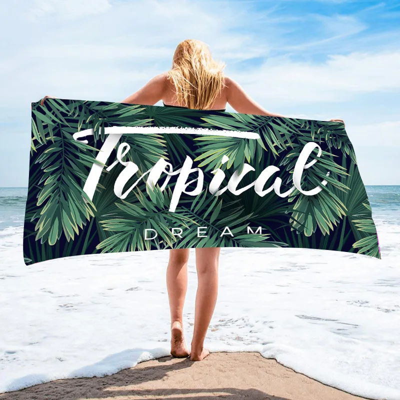 Quick Dry Sand Free Heat Transfer Print Microfibre Swimming Pool Summer Towel Wholesale Sublimation Microfiber Beach Towel