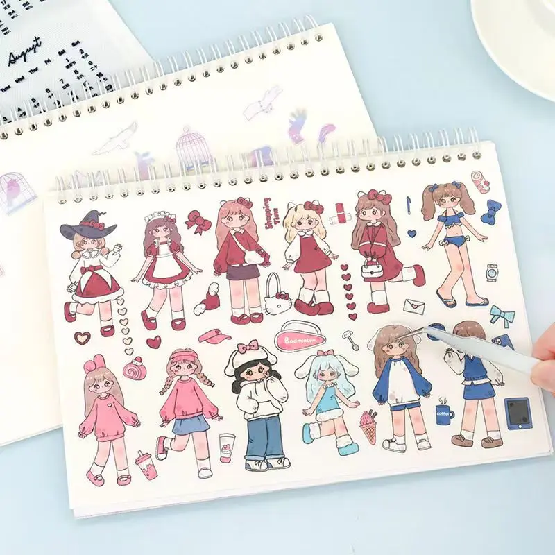 full color spiral release paper sticker sticker book printing