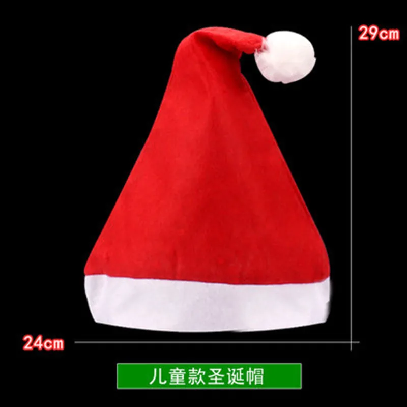 Decorations Supplies Santa Christmas Santa Claus Hat Plush Brim for Party Unisex Christmas Xmas Hat
