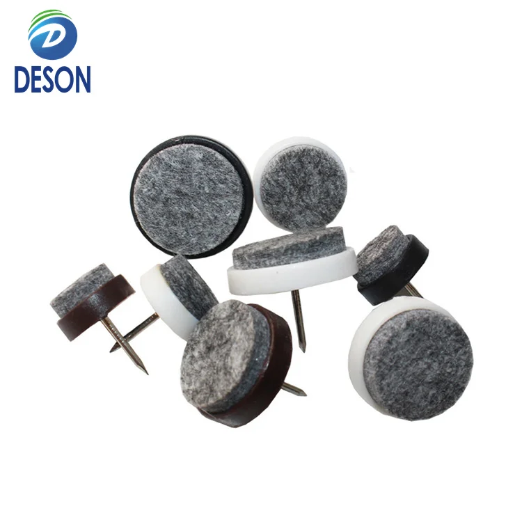 Deson Prevent Scratches Chair Leg caps Furniture Protection Cover Felt Furniture Pads With Nail for Wood Floor Protection