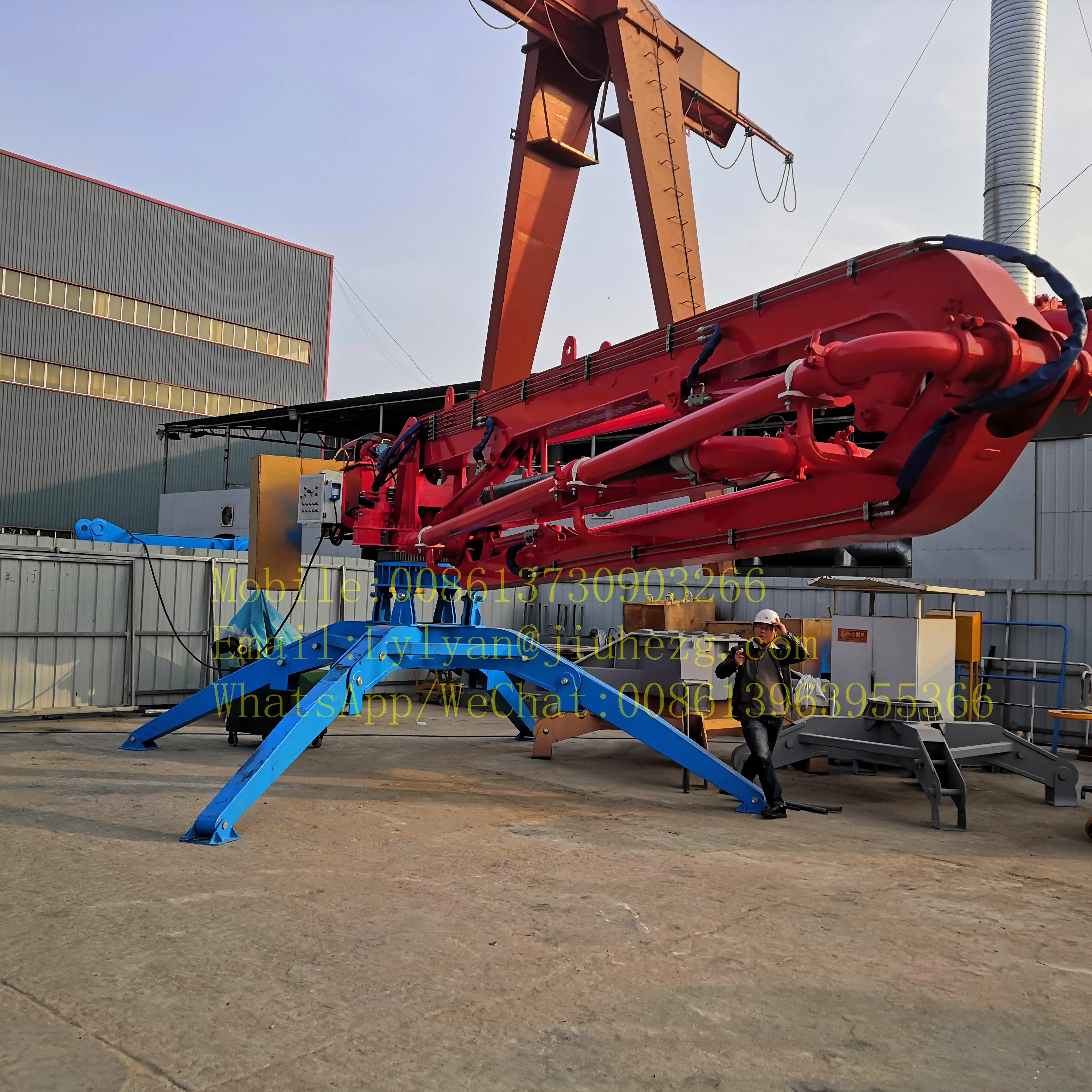 
17m portable hydraulic pump concrete placing boom price 