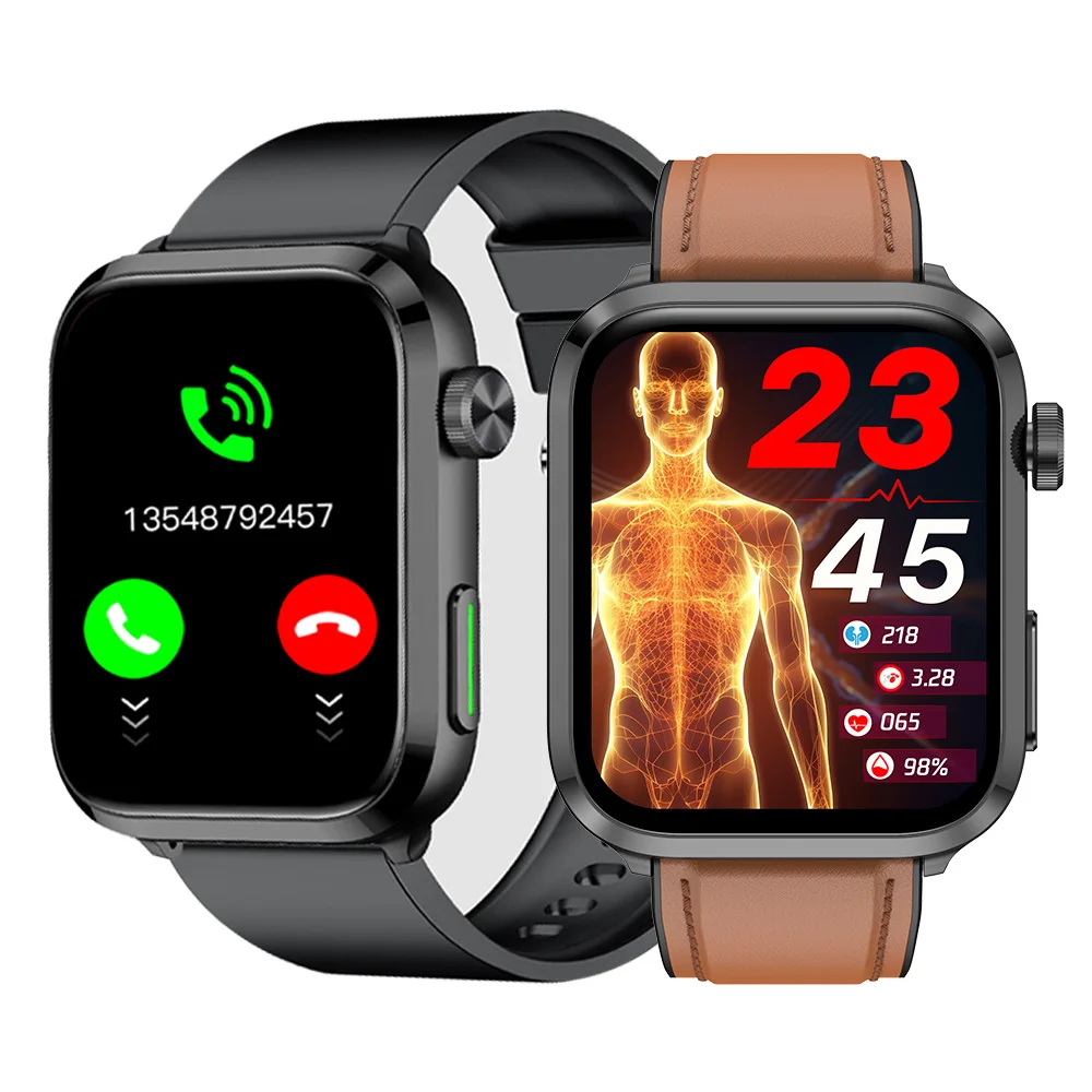 High-end F220 health physiotherapy watch blood sugar uric acid lipid smartwatch Dual-probe 650nm laser therapy smart watch F220