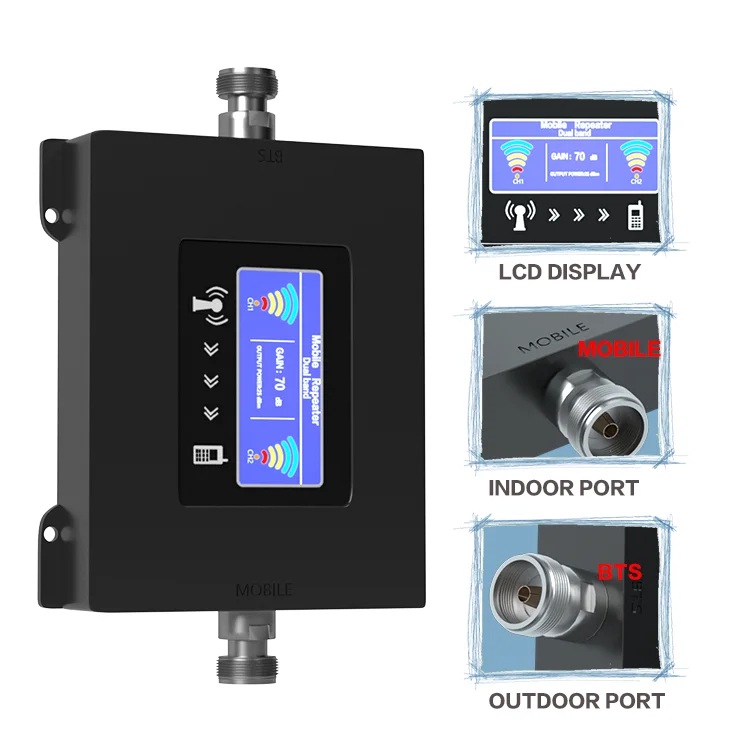 Усилитель сигнала мобильного телефона, двухдиапазонный GSM 900 1800 МГц, ретранслятор сигнала, усилитель 3g 4g lte