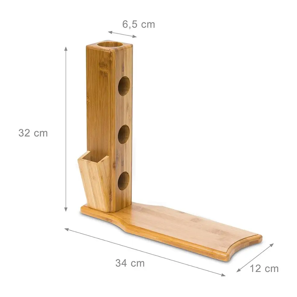 Wine Shelf Free-Standing Bamboo Bottle Rack With Cork And Bottle Opener Holder Wine Stand