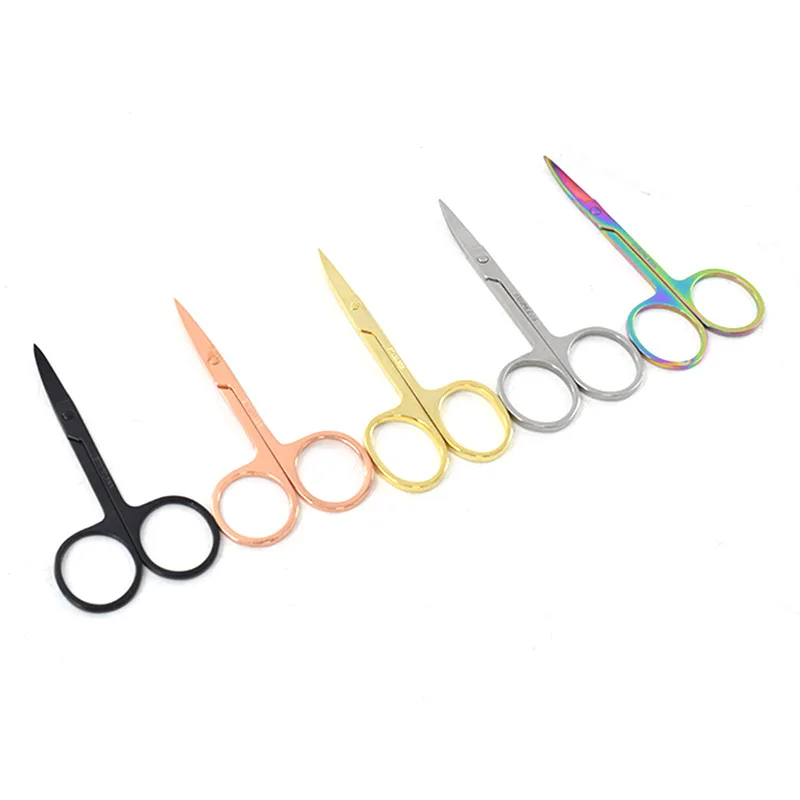 High-quality small beauty tools hair stainless steel eyebrow scissors eyelash scissors
