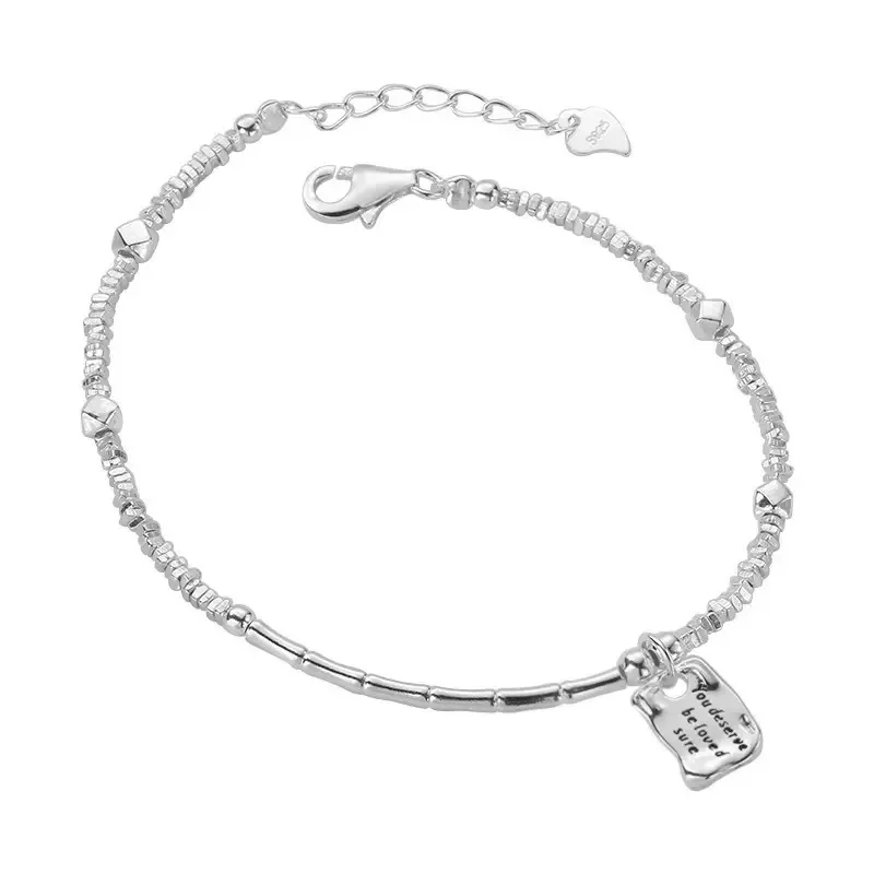 Small niche design bracelet made of crushed silver bamboo nodes s925 pure silver, with a light luxury temperament