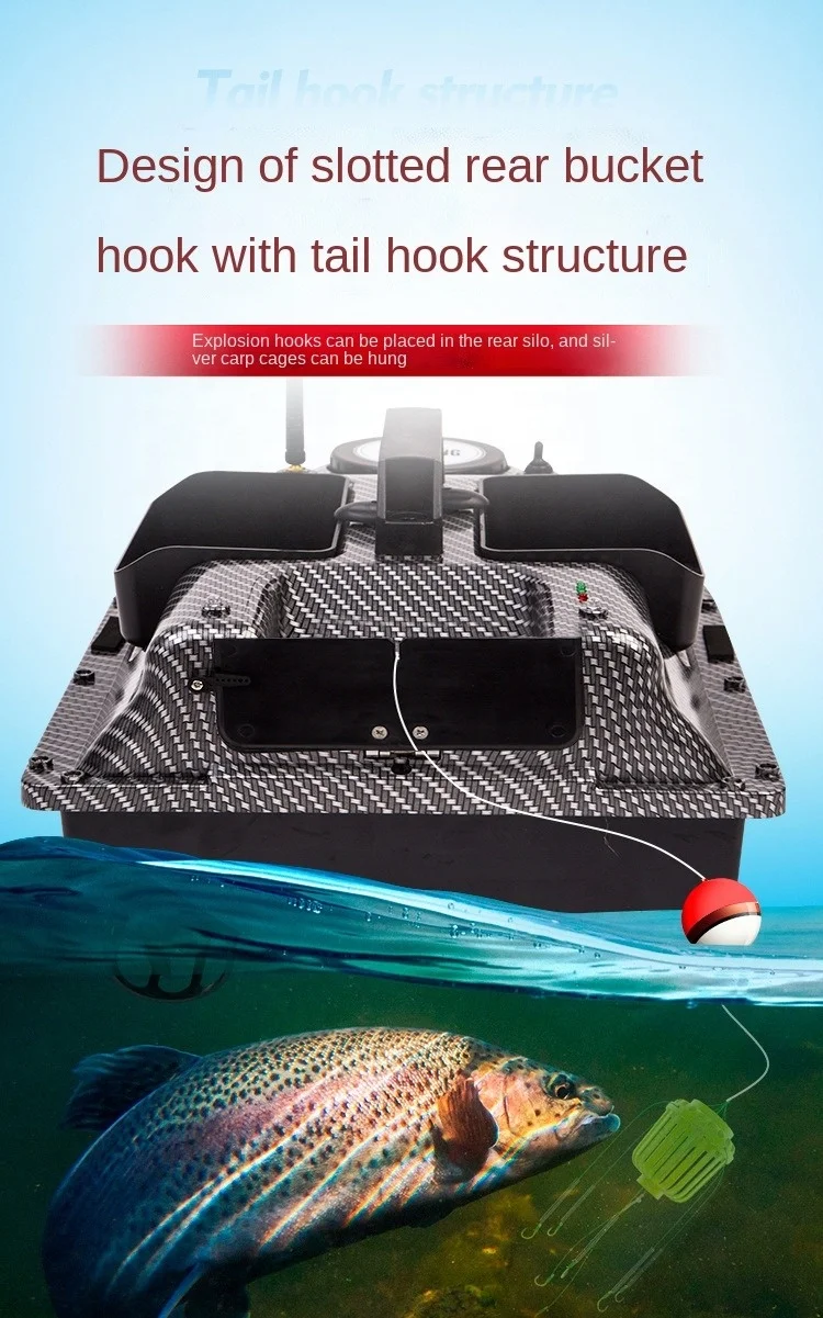 Highly Accurate Positioning 500m Remote Control Carbon Fiber Color RC Carp Fishing Bait Boat With GPS
