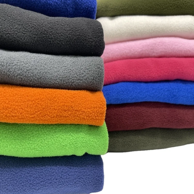 Customization Free samples knitted brush 100%polyester velvet polar fleece fabric for winter clothes suit hoodie