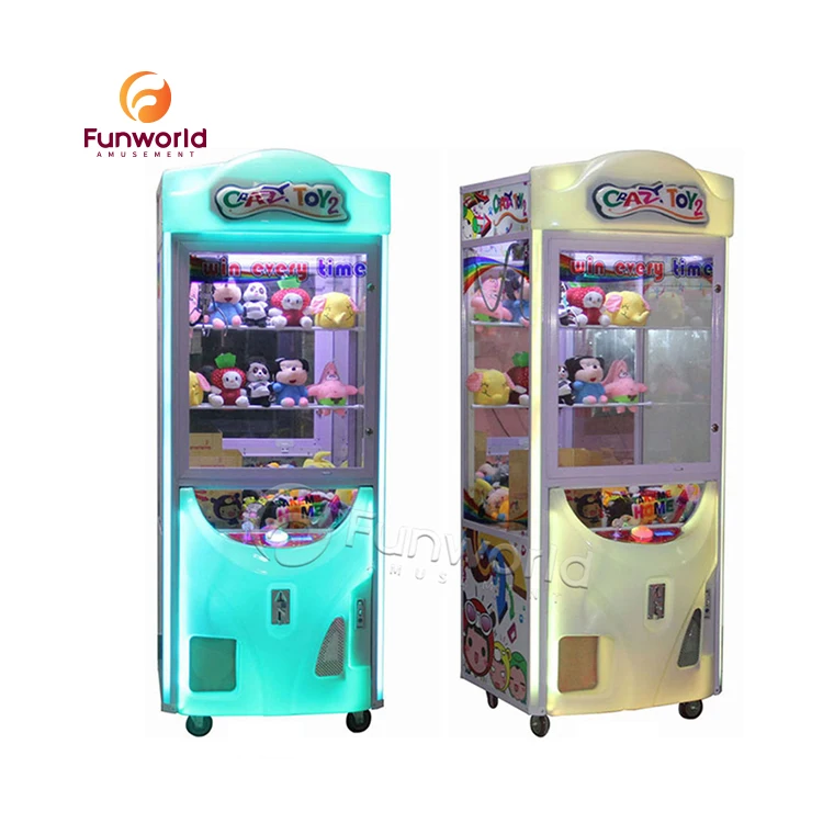 Хорошая цена сумасшедшая игрушка 2 монетная аркадная игра поймать куклу коготь машина для