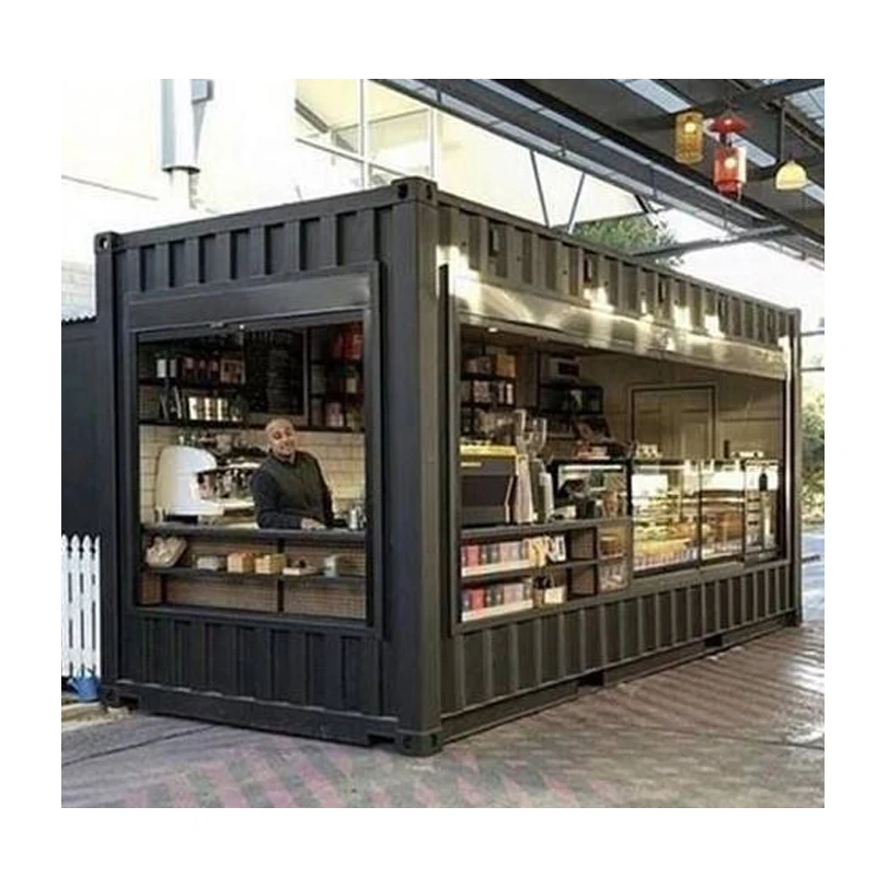 Оконная дверь с вращающимся затвором индивидуальный предварительно собранный контейнер для магазина фаст-фуда киоск