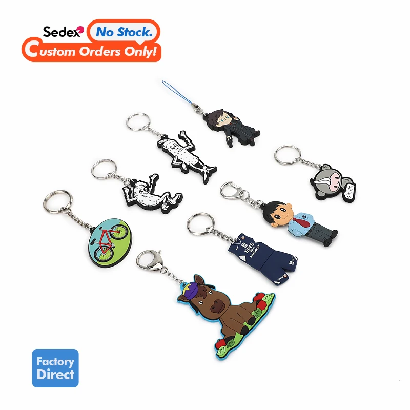 Custom Company Logo Soft Pvc Keyring 2/3D Keychain Custom Logo Rubber Pvc Keychain Custom Soft Pvc Key Chain