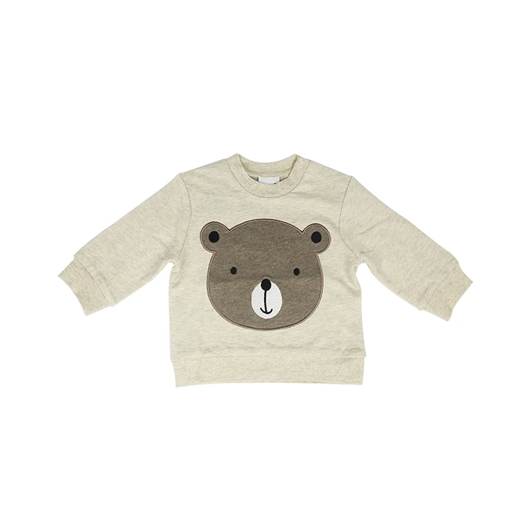 
2020 wholesale cheap new 100%organic cotton french terry 220gsm long sleeve boys baby sweater 