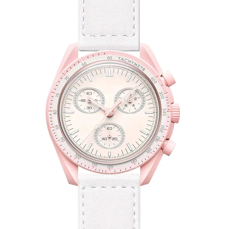 Design Top Brand Sports Men Quartz Wristwatch Ceramic Bezel Waterproof Automatic Watch New Space Watches Men