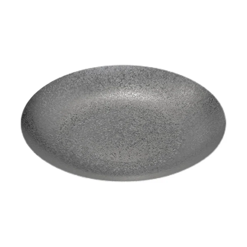 Factory Direct 13/15/17 cm ss304 Retro Older Style Restaurant Dinner Dish Stainless Steel Circular Round Food Charger Plates