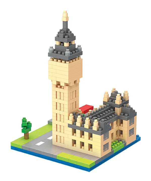 London Bridge Paris Eiffel Tower Taj Mahal Burj Al Arab City Architecture Diy Building Blocks Sets Kits Toys For Children