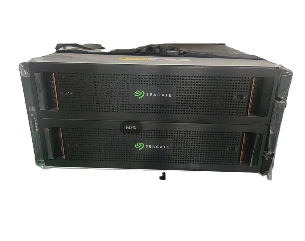 Seagate 5U 84-disk storage cabinet with full 84 hard drive bays supports up to 84 3.5-inch mechanical hard drives SAS used