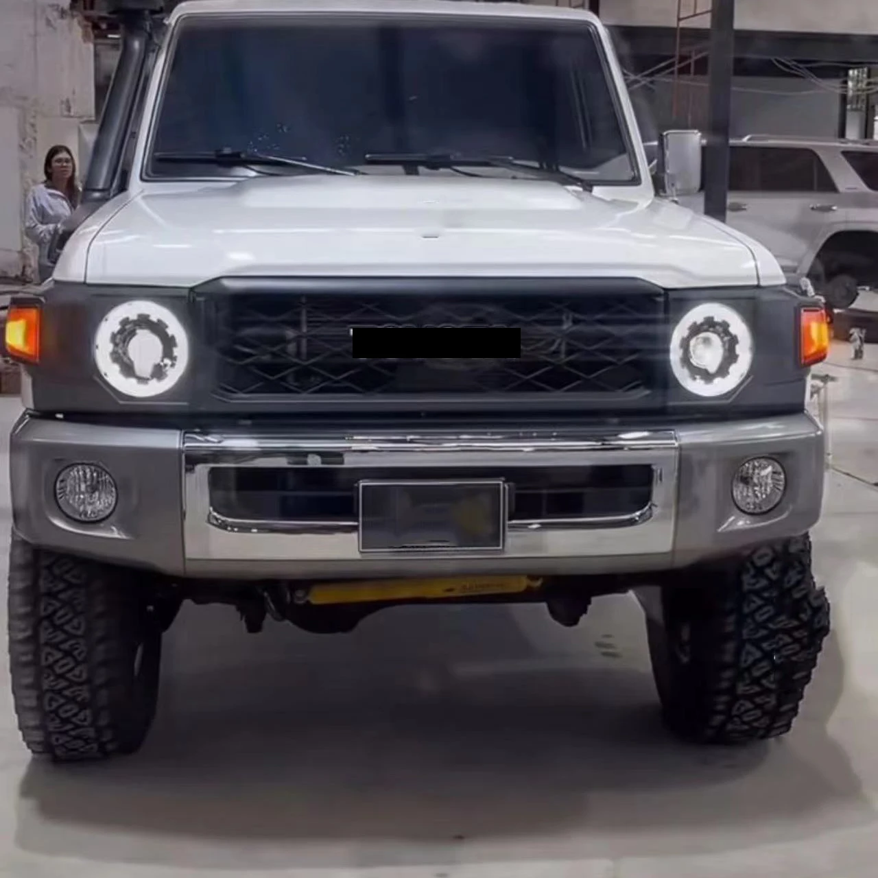 Upgraded Body Kits Front Grille Headlights For Land Cruiser 70 76 79 Accessories  LC79 LC78 LC76 HZJ76 07-23 Upgrade To New