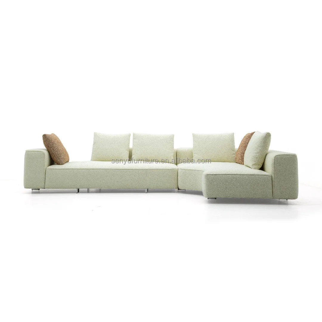 Modern Simple Living Room L shape Sofa Corner Design for Home Furniture
