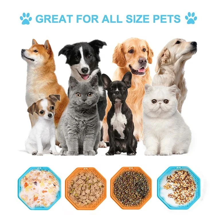 Hot Sale ECO Friendly Food Grade Silicone Anxiety Relief Calming Treat Puzzle Pet Feeding Slow Feeder Non Slip Cat Dog Lick Mat