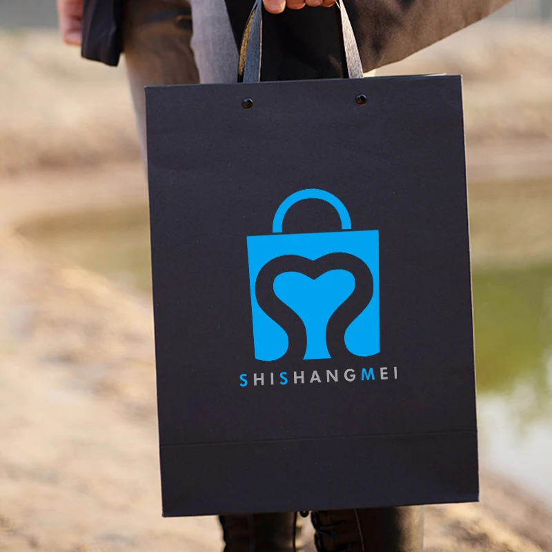 Custom clothing shoes cosmetics Shopping gift jewelry paper luxury packaging paper gift bags with handle your own logo