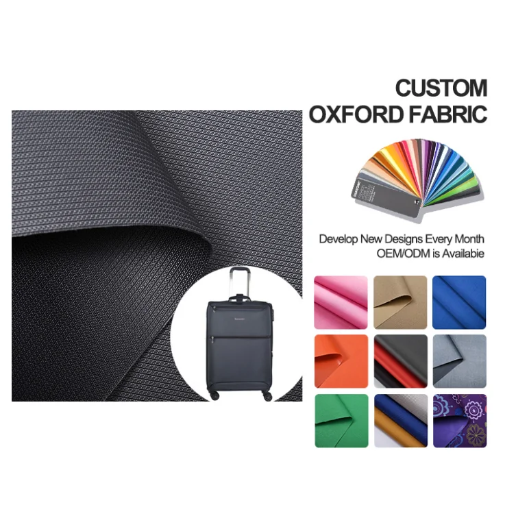 China Factory 100 Polyester 1680D PVC Coated Oxford Fabric For Luggage