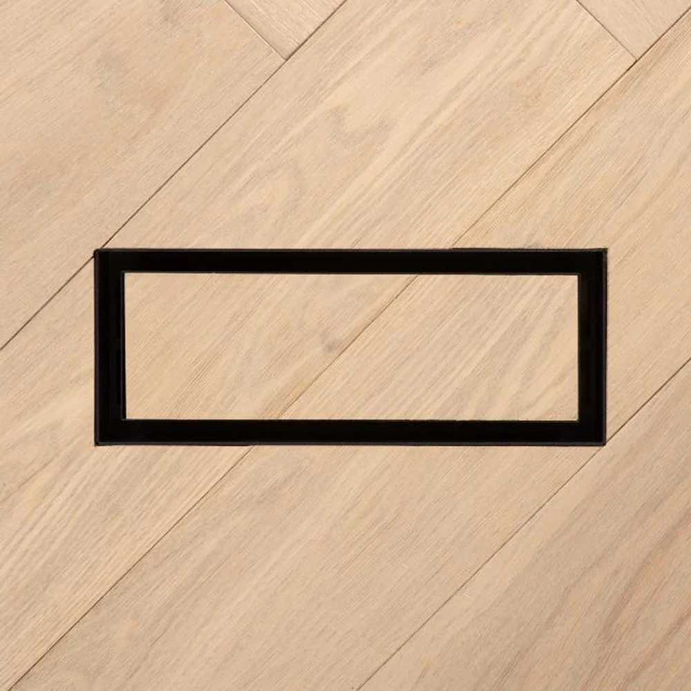 Lakeso Black Drywall Lite Floor Register Air Vents Flush Air Vent Cover  Register Grille HVAC