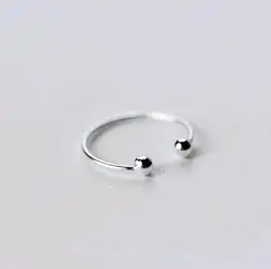 SR104-046 Halo open size  925 sterling silver simple cheap ball rings
