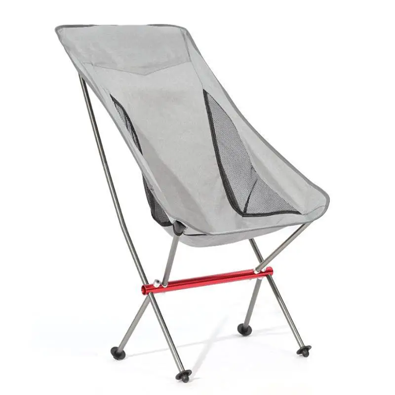 Outdoor portable 7075 aluminum alloy folding moon chair, lounge chair, camping large all aluminum beach chair